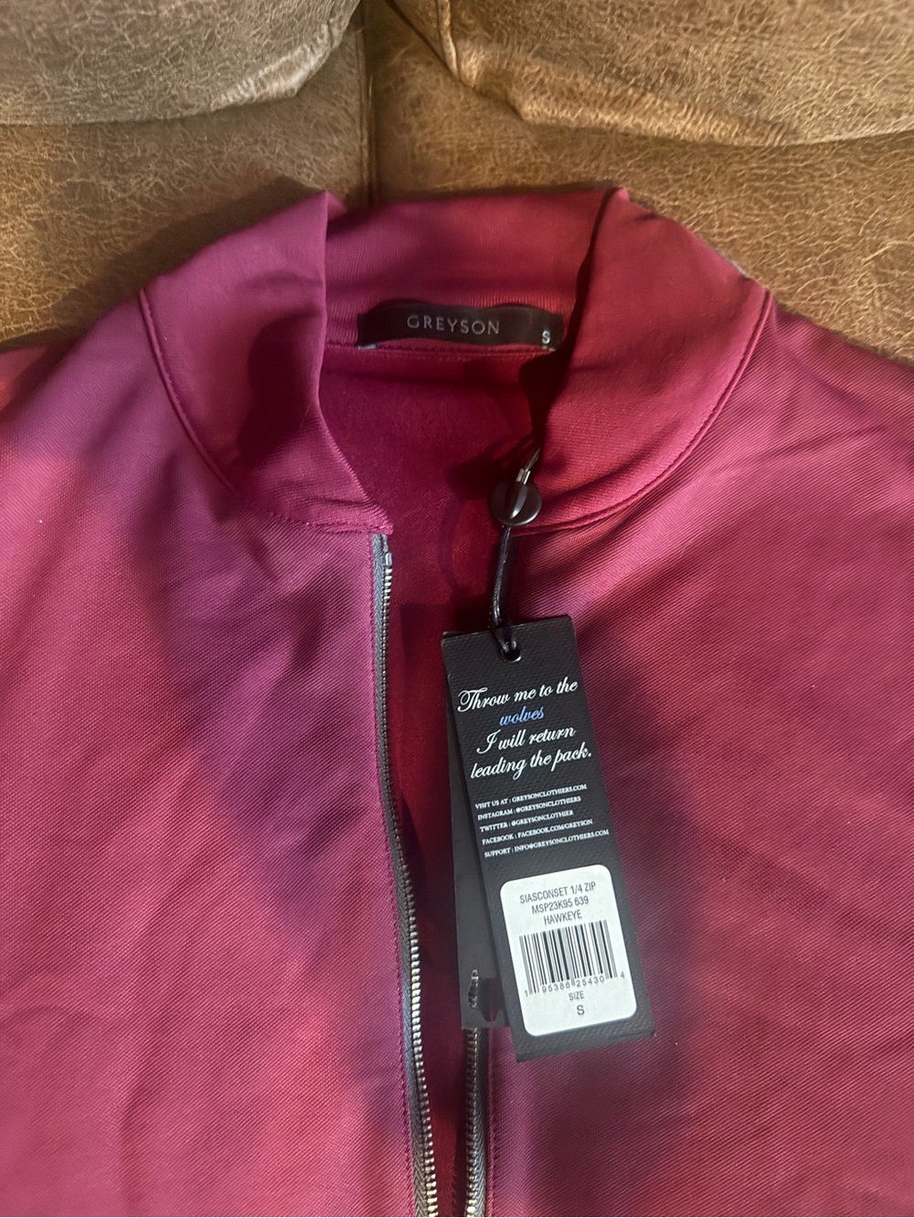 Greyson Deep Magenta Zip-Up Jacket